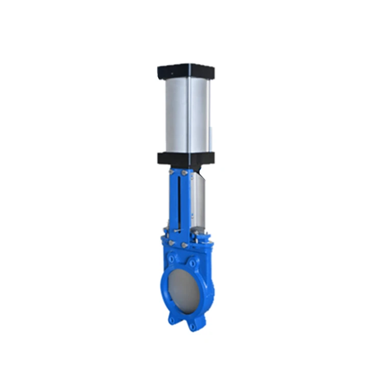 China Manufactured Cast Iron Pneumatic Knife Gate Valve for Water Oil Acid Gas Applications; Electric Plug Structure