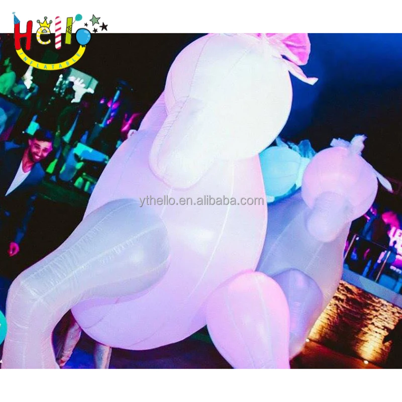 Светодиодные лампы 16 цветов надувной костюм белой лошади для выступления на испанском фестивале парада