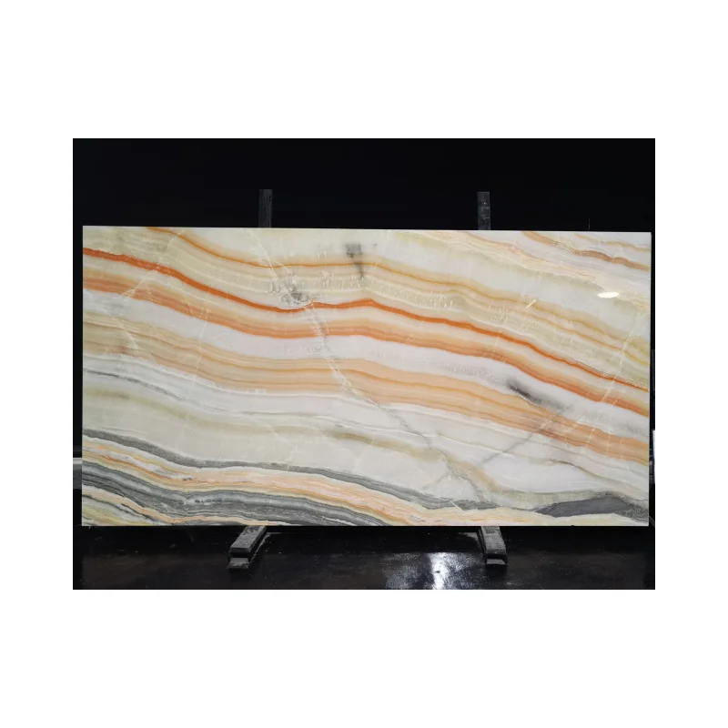 Hot Sales Natural Stone Luxury Rainbow Onyx Marble Slab For Wall Decoration