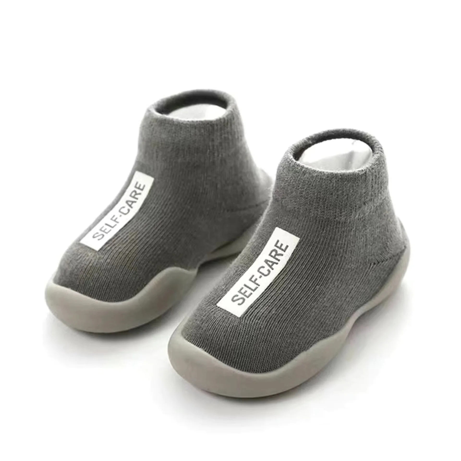 Baby Toddler Sock Shoes TPE Sole Non-Skid Indoor Outdoor Toddler Slipper Cotton Mesh Breathable Lightweight Sock Shoes for Baby
