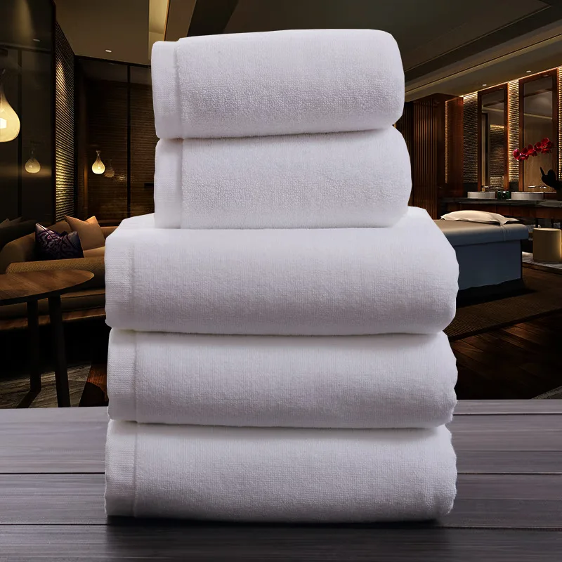High quality soft comfortable hotel bath towels 100% cotton bath towel hotel white color hotel bath towel set