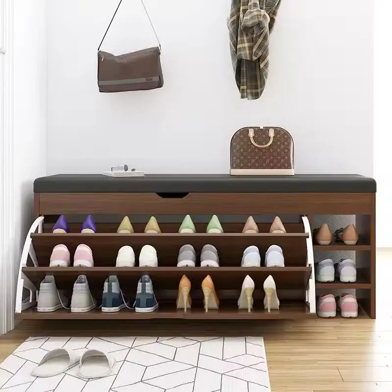 New Design Living Room Furniture Shoe Display Rack Bench Shoe Shelf  Home Furniture Wooden Shoe Cabinet For Living Room