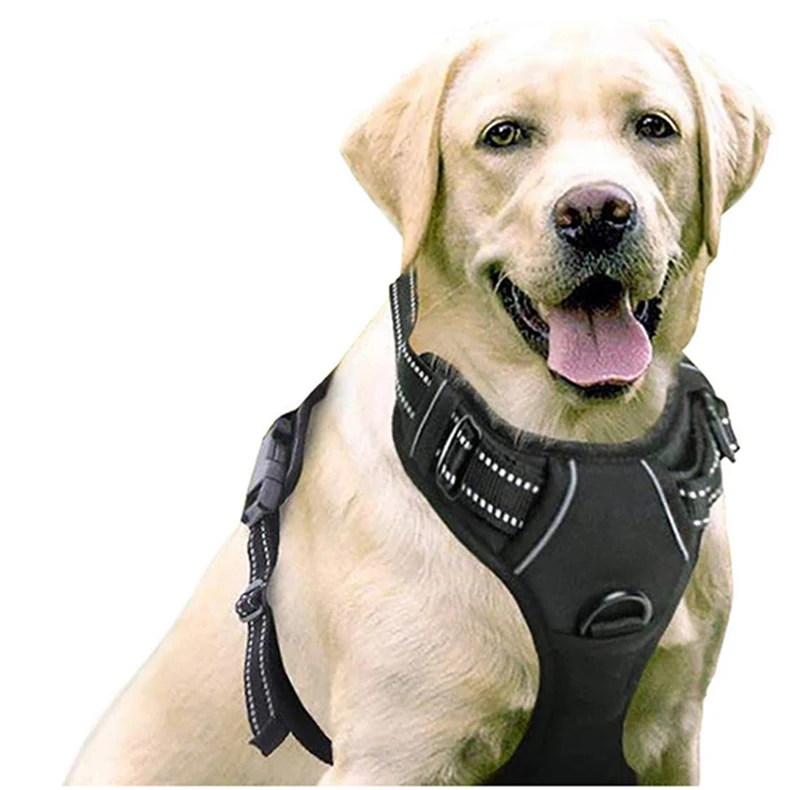 Fondopet Custom Tailored Made Safety Harness No-Pull leather Dog Peteded Harness for Big Dog