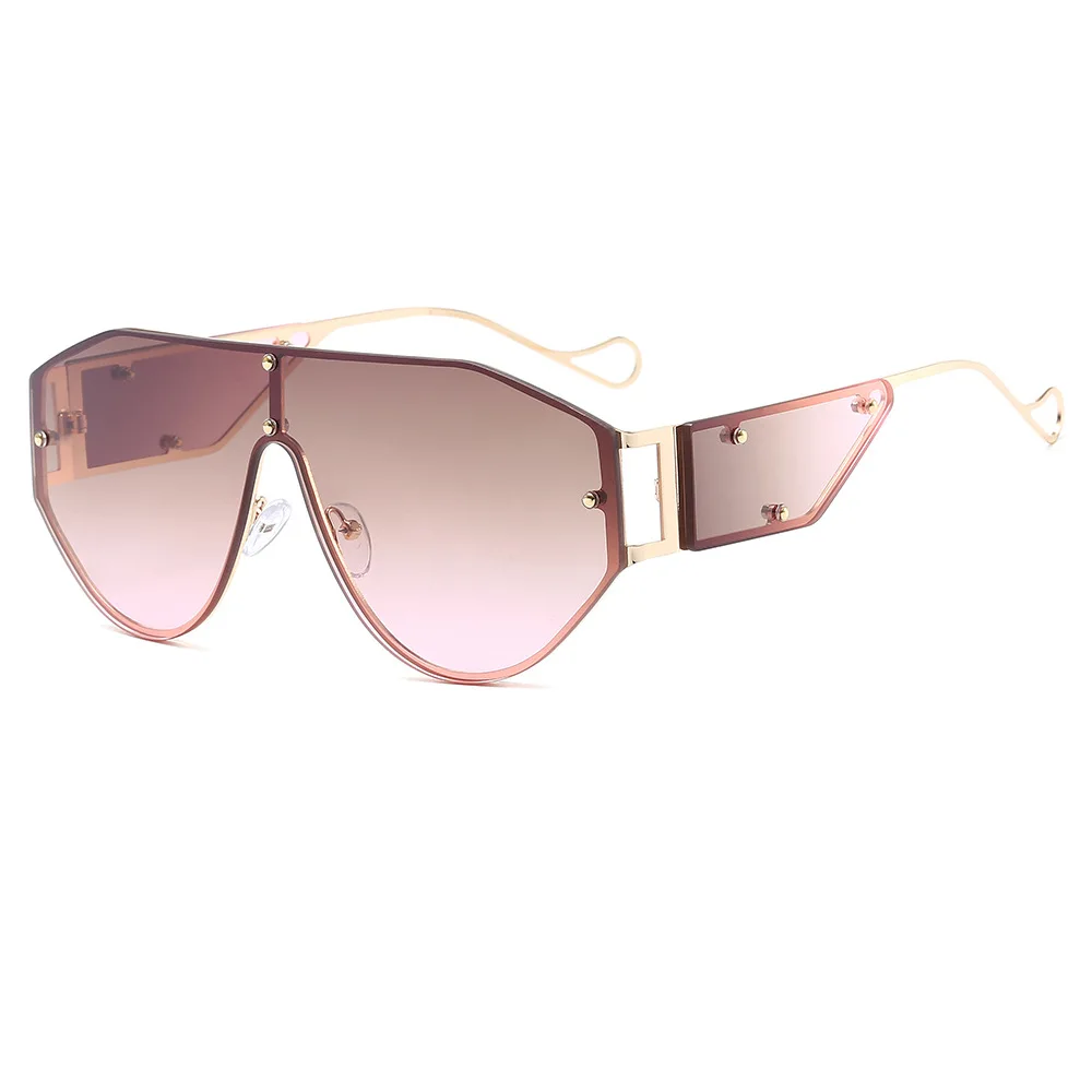 New European and American fashion glasses punk style sunglasses for men and women One-piece windproof sunglasses