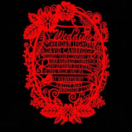 Romantic Personalised Papercut On Your Wedding Day Decor Card, Song Lyrics Laser Cut Wedding Card, Paper Cut Card for Weddings