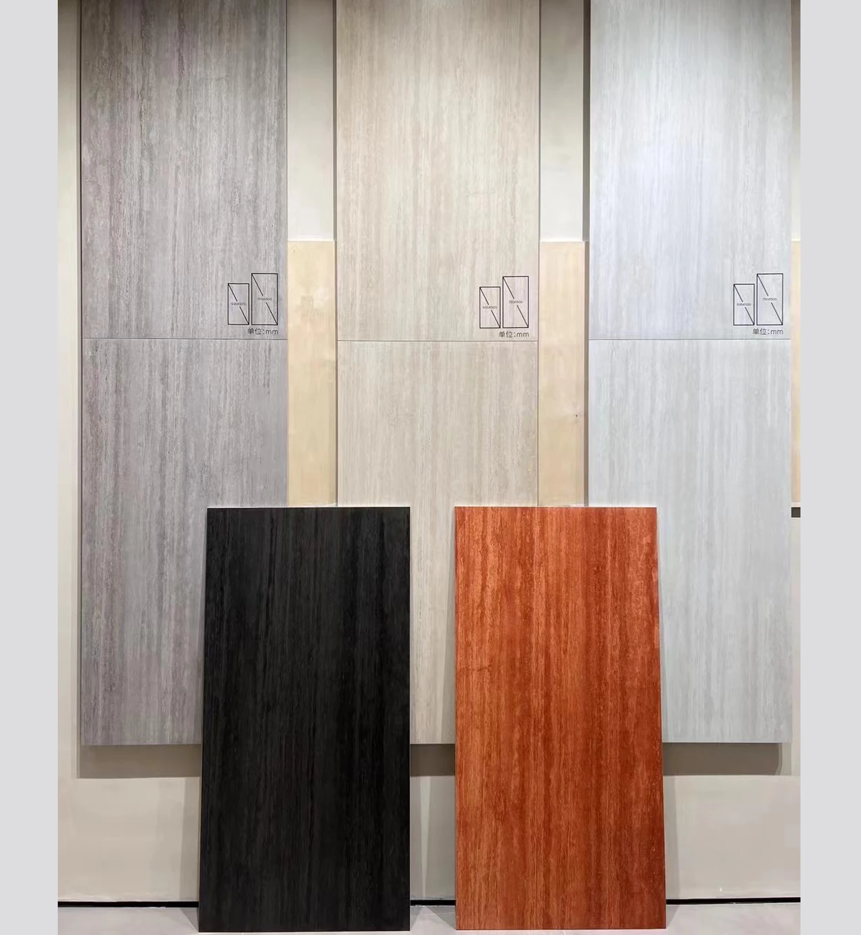 Red Travertine Porcelain Tile Stone Wall Tiles Shower Red Travertine Tile Polished Interior Flooring