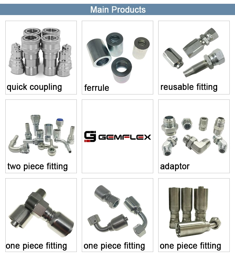 
Gas oil hydraulic steel hose end swivel fittings and adapters 
