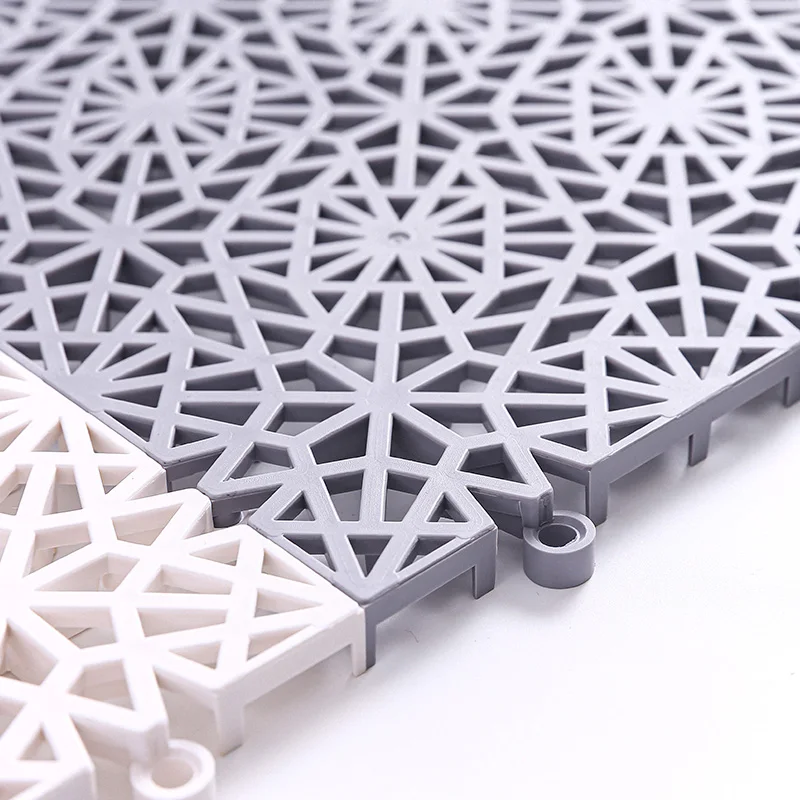 HIgh Quality Splice Shower Mats PVC Interlocking Balcony Floor Covering with Holes