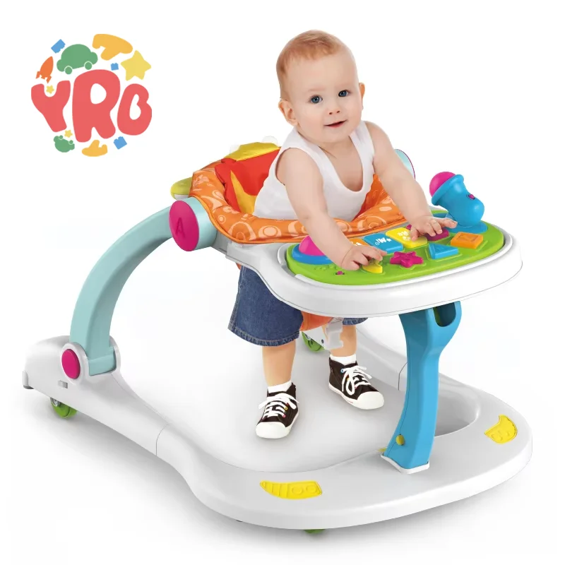 Yrb baby 4 в 1, Обучающие занятия, ходунки, плюшевые детские музыкальные ходунки, детская коляска, игрушка со светом и музыкой