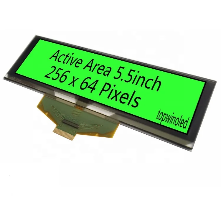 5.5' 5.5inch 5.5 inch 256x64 pixels green 30 pin 16 gray scales oled display UG-5664ASGGF01 I2C SPI parallel Interface ssd1322