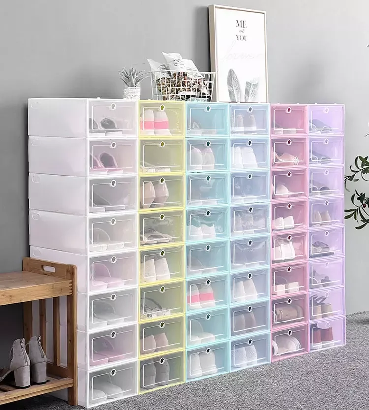 Shoes Box Plastic Storage Transparent Thickened Moisture-Proof And Dust-Proof Simplicity Storage Boxes &Amp