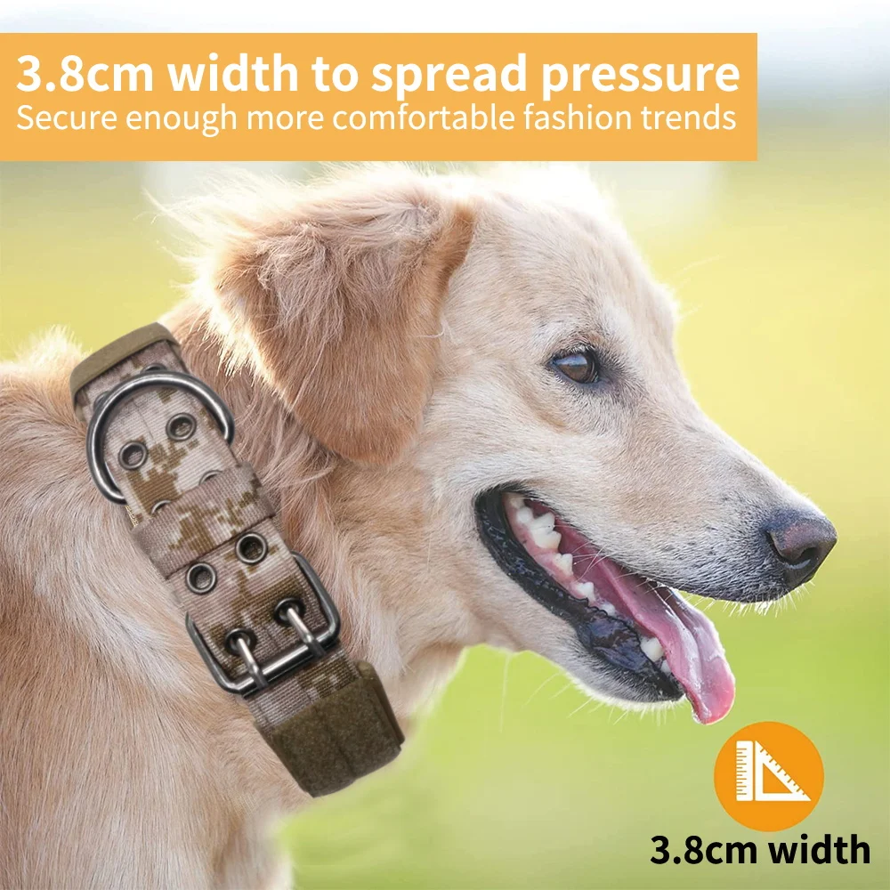 Belt Crown Wholesale Tactical Nylon Pet Collar Adjustable Training Dog Collar para perro