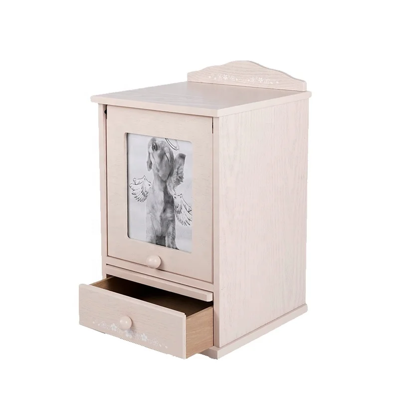 Memories Urn Box Factory Custom Pet Wood Novelty Pink Luxury Carton Sustainable Customized Silk Screen Logo Pet Caskets & Urns