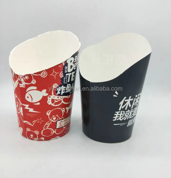 Disposable Environment 14OZ Kraft Paper Cup For French Fries