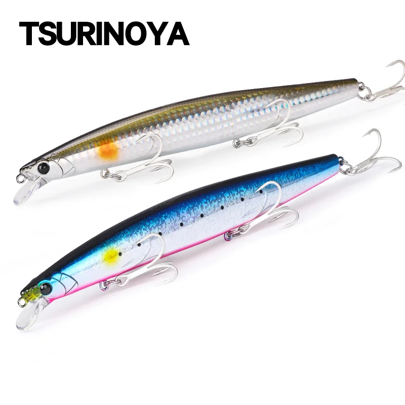 TSURINOYA 163S Ultra Long Casting Sinking Minnow Sea Fishing Lure STINGER 163mm 34.2g Seabass Tuna Saltwater Large Hard Baits