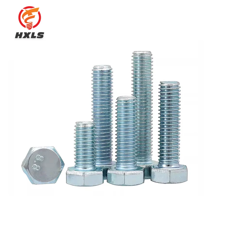 DIN933 DIN931 M6-m36 M10 8.8 Grade galvanized Hex Head Bolts hexagon screw