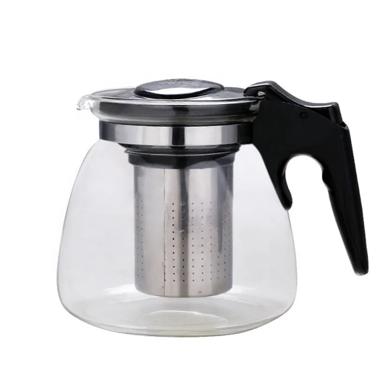 
 Чайник ручной работы из боросиликатной нержавеющей стали с прозрачным стеклом, заварник, чайник для зеленого чая с чашкой для питья  