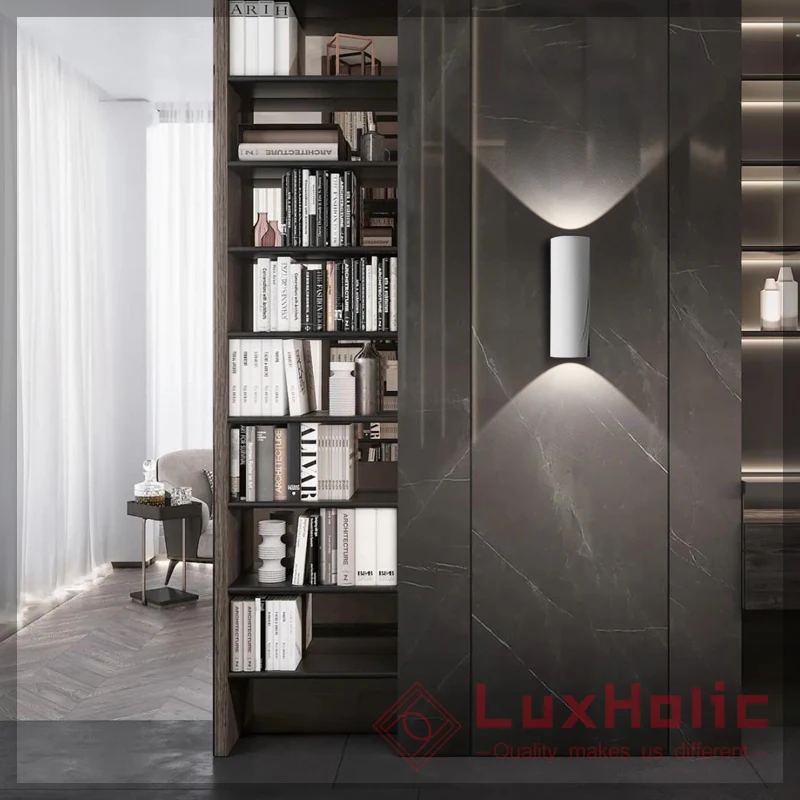 LuxHolic marset 12 Вт вверх и вниз светодиодный настенный светильник внутренний современный алюминиевый арт-деко настенные бра для отеля