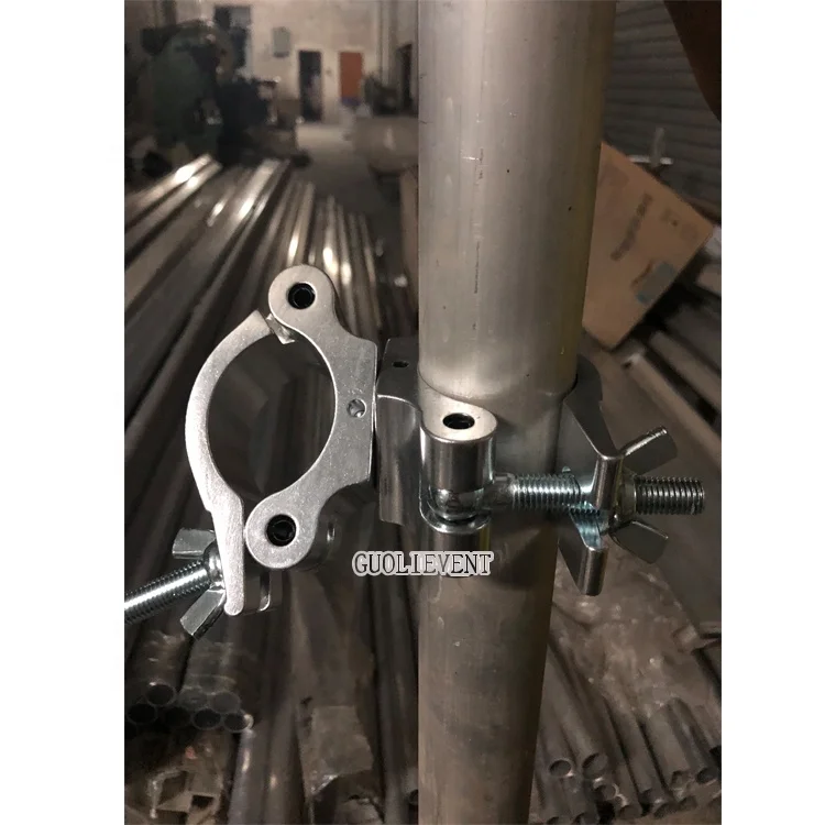 
Truss Hook Aluminum Clamp LED Light Load 500kg Double O Clamp 360 Degree Rotate 90 Degree Fix 