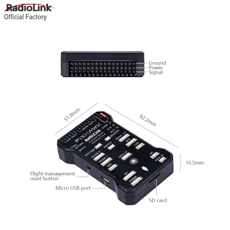 Original Official Factory Ardupilot PIX Airplane Flight Controller Radiolink PIXHAWK 2.4.8 RC Flight Stabilizer