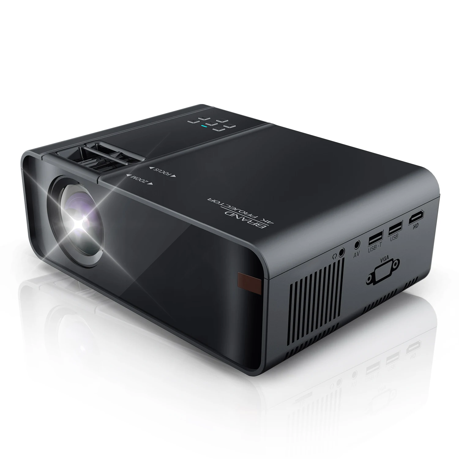 4K beamer 1080p Full Hd and Smart Portable 4800 Lumens lcd projector for Family Home theater Audio Speakers  Projectors