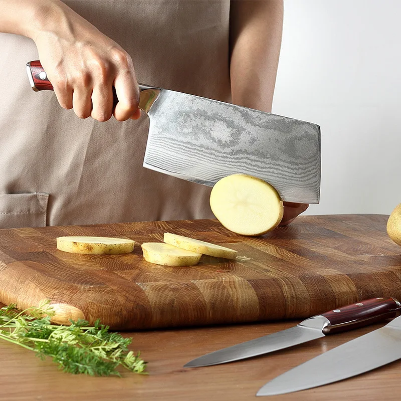 KINGWISE Classic Japanese Damascus Steel Knife Set Ultra Sharp Household Kitchen Knives From Yangjiang