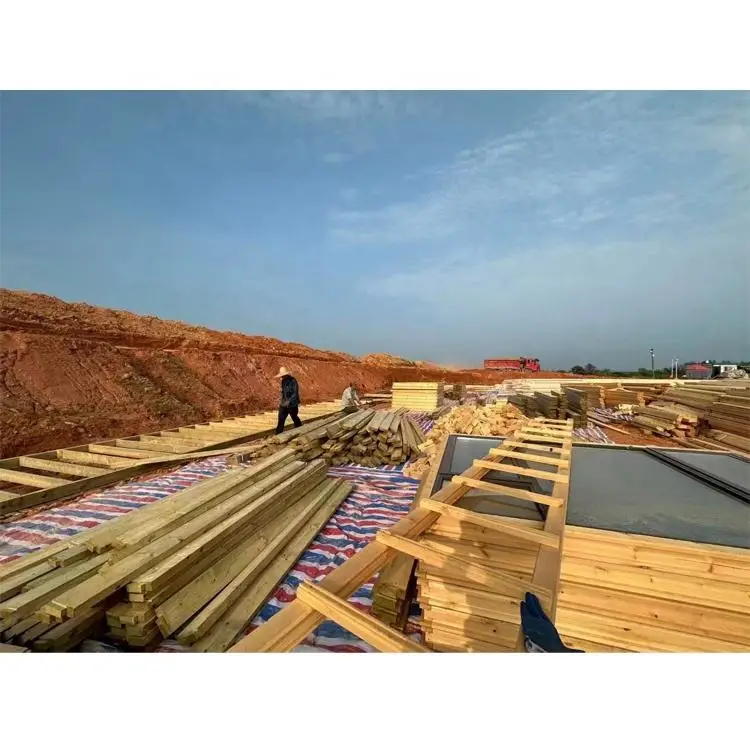 Hot Sale Three Bedrooms Italy Designs and Layout Prefabricated Houses Made of Wooden House Structures