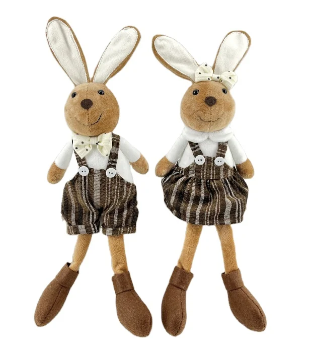 Новый Фабричный прекрасный тканевый Кролик Пасхальный весенний домашний декор коричневый кролик подарки для детей