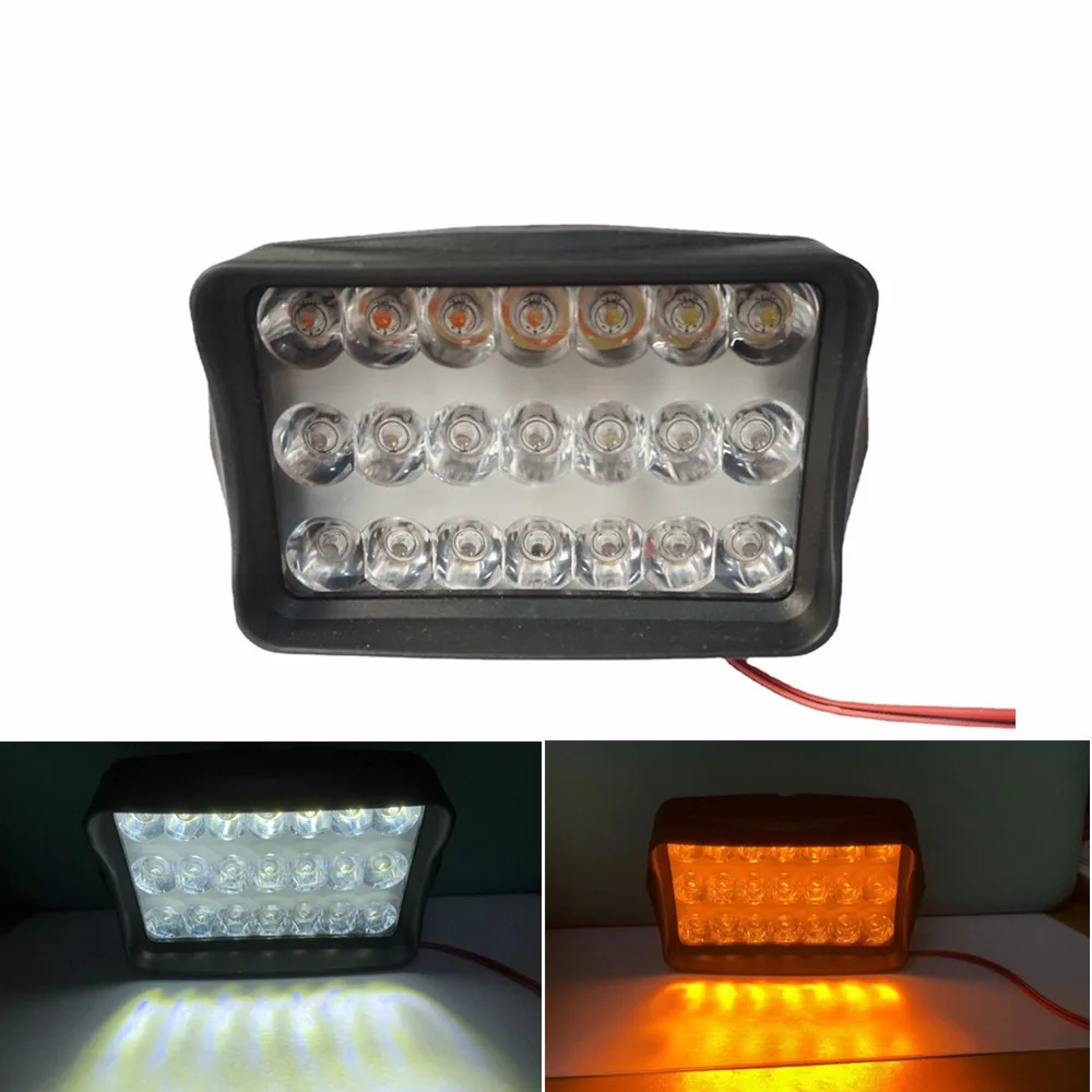 Factory Price Motorcycle Headlight Led Spot Light 21 Light Beads Motorbike or Truck Driving Auxiliary Worklight Ce 75 IP65 8000