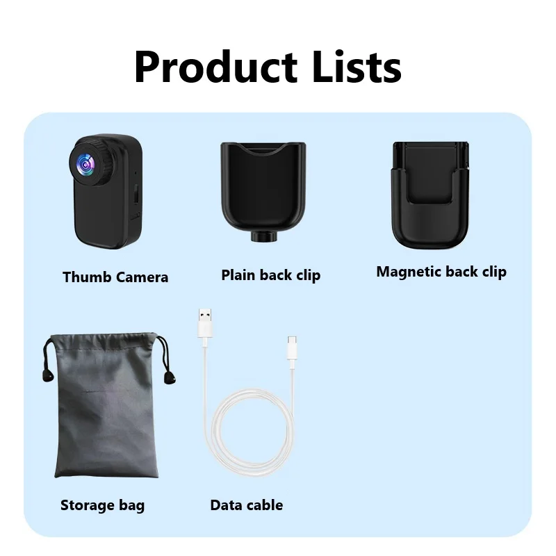 Hot Selling Multiple Colors Wireless 1080P Digital C100 Plus Video Recording Thumb Camera 4K WiFi Waterproof Action Sport Webcam