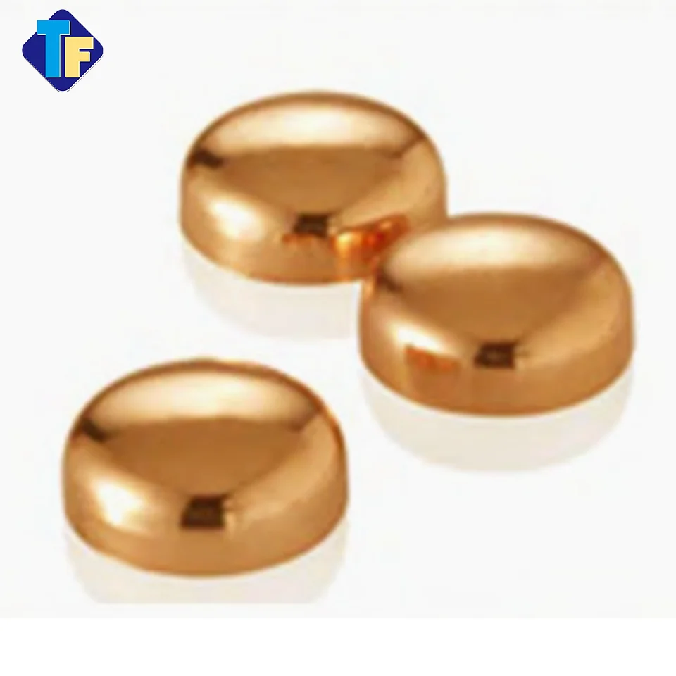 Toeflex Wholesale Customised Factory Refrigeration Fitting Parts Copper Caps for Heat Exchanger Condenser Coils Refrigerator