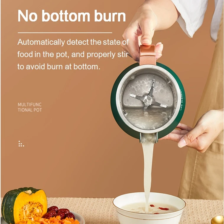 2020 High Speed Stainless Steel Double Layer Smoothie Electric Soymilk Maker Heating Cooking Kettle Blender