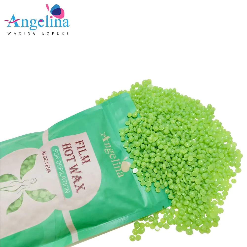 Factory Price Aloe Aera Hard Wax Beads 500g Hair Removal Bean for Wholesale Face & Body Delapitory Wax For Salon And Beauty