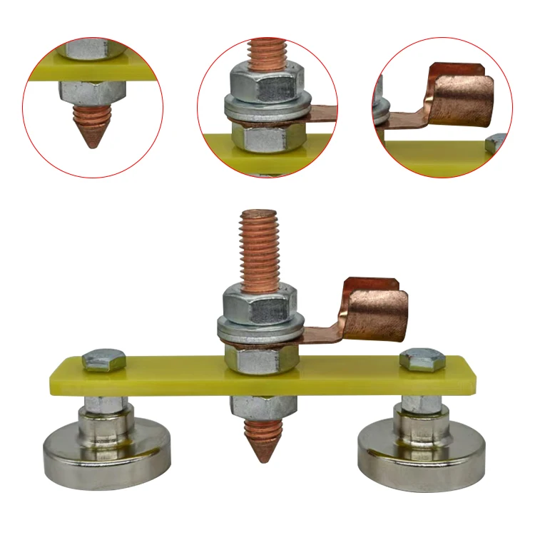 Double/Single Headed Magnetic Welding Ground Clamp Fixed For Electric Welder Magnet Head Welding Clamps Holder