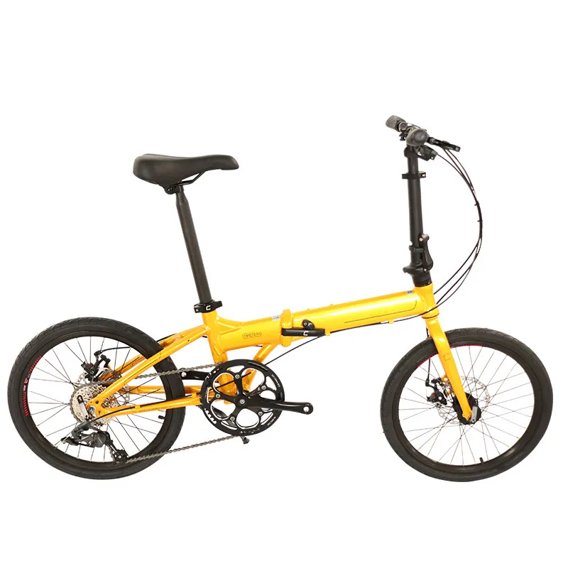 9 Speed Folding Bike 20 Inch Disc Brake bicycle Portable Adult Student folding Bicycle