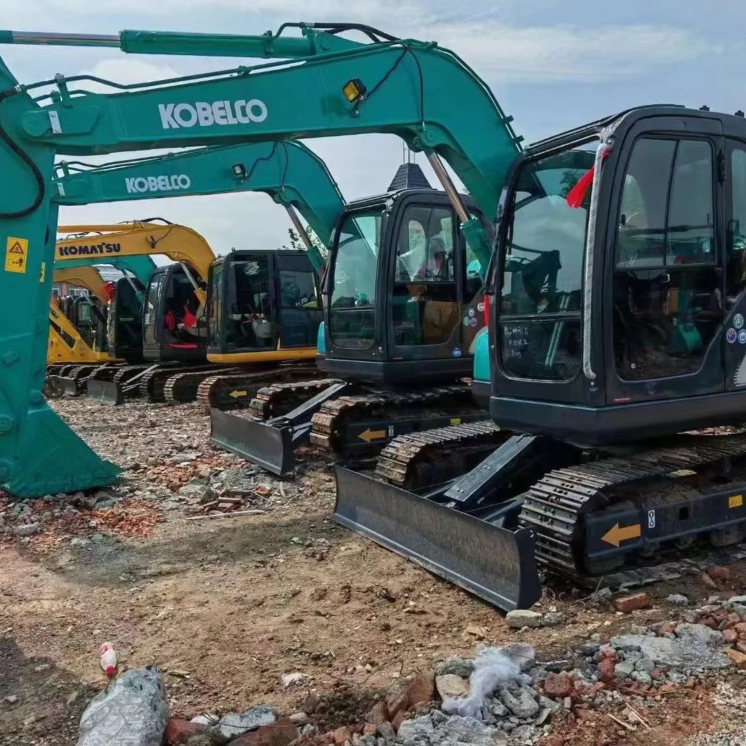 Многофункциональный японский экскаватор kobelco small 75 б/у 7 тонн SK75 SK75SR SK75-8