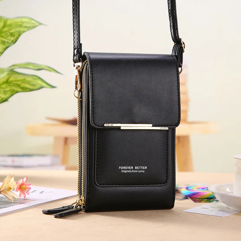 Waterproof phone bag for women  touch screen phone purses bag cash card holder crossbody shoulder wallet bag