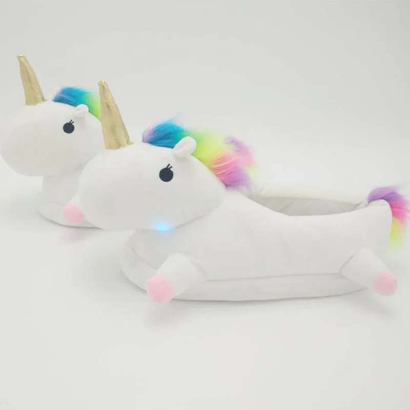 Unicorn Slippers for Girl Boys Lovely Slippers Claw Animal Party Cosplay Shoes Toddler Kids Home Shoes Warm Indoor Casual Winter