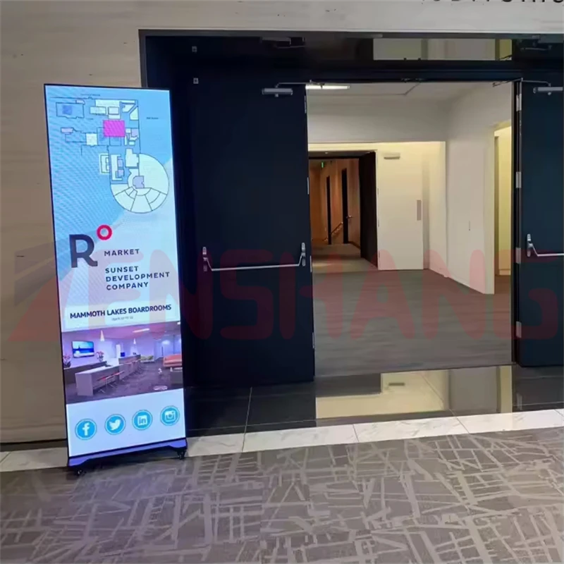 P2.5 P3 P4 Wifi Control Flip Frameless Stand Outside Mirror Digital Vertical Banners Video Wall Board Display Led Screen Poster