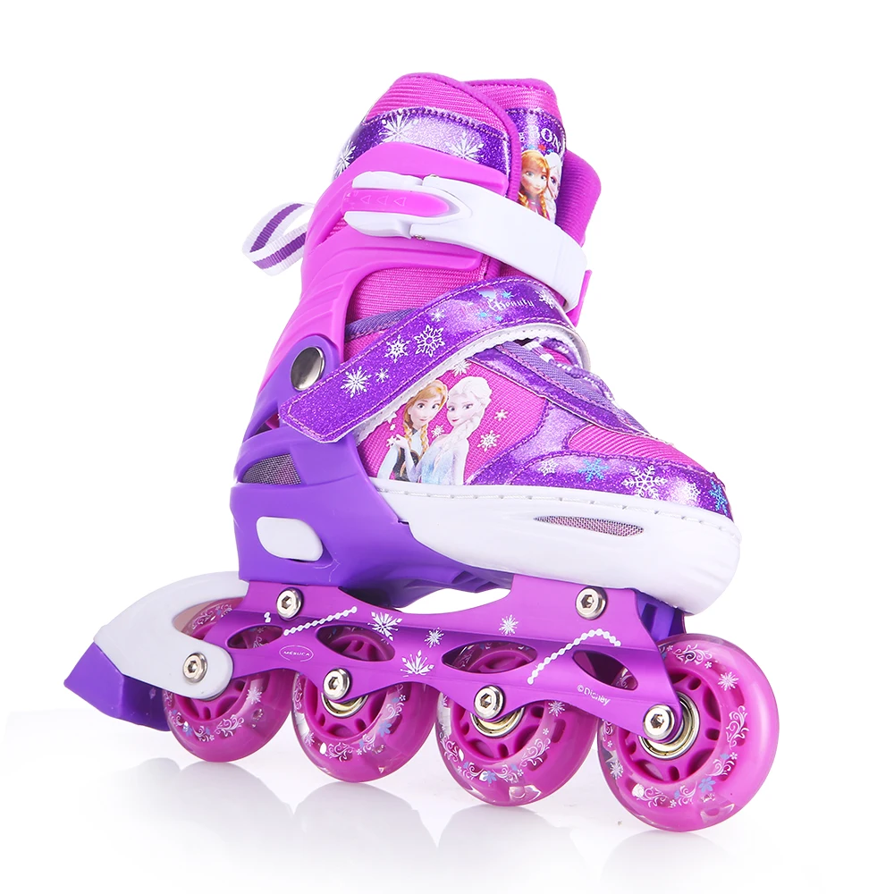 Custom Disney Adjustable Roller Skate Shoes Flashing Children Patines 4 Wheels High Quality Flashing Inline Roller Skate Shoes