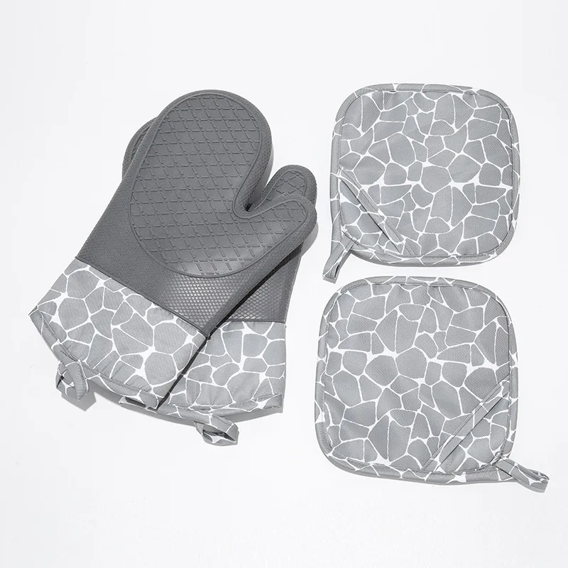 Mini Cotton Silicone Heat Resistant Sublimation Oven Mitts And Pot Holders Sets With Pocket Wholesale