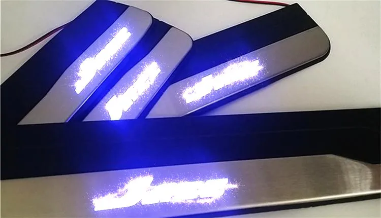 auto parts OEM blue illuminated led door sill plate for jazz 2019