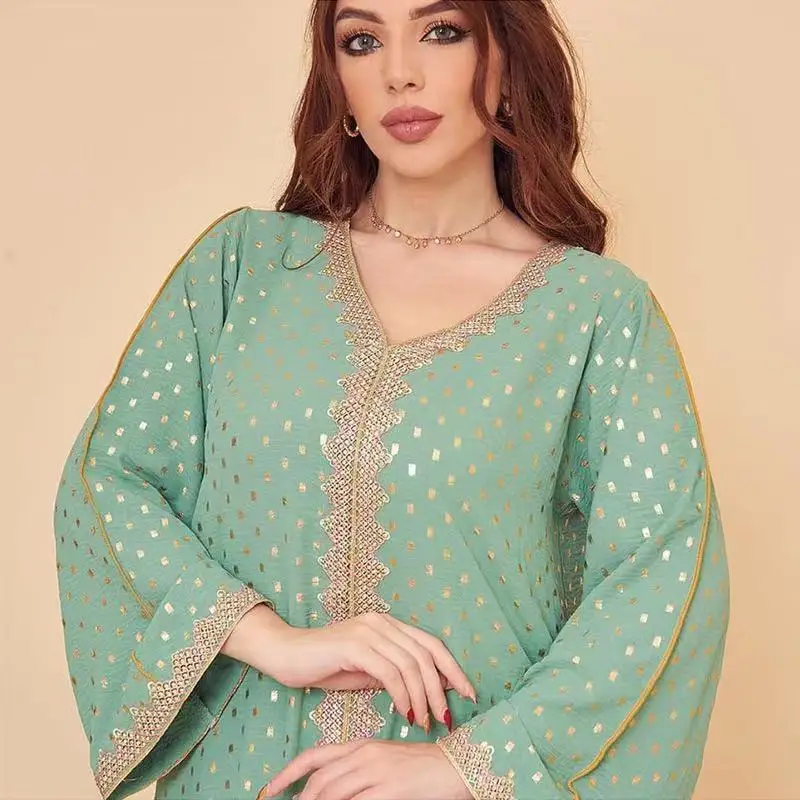 J & H 2022 г. оптовая продажа caftan marocain высококачественные мусульманские платья-Абайи вышитые халаты мусульманская