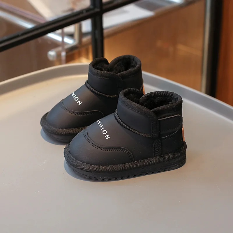 High quality Autumn Winter Infant Baby Snow Boots Soft Sole Design Fashion Non-Slip Baby Shoes outdoor walking casual warm shoes