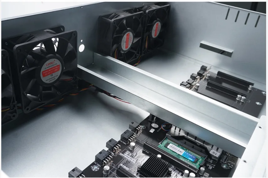 Материнская плата 8 gpu для майнинга с охлаждающим вентилятором и источником питания