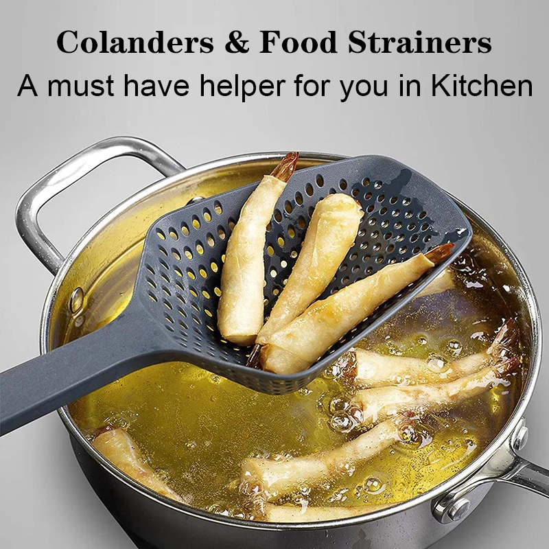 Кухонный пластиковый большой фильтр для приготовления фруктов ложка со шлицей лопатка дуршлаг