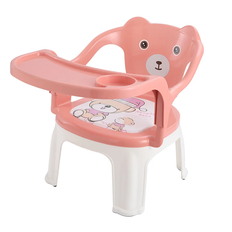 Детская спинка маленькие стулья Маленькие Табуретки ремни против падения звон еда с обеденными тарелками спинки называемые стульями