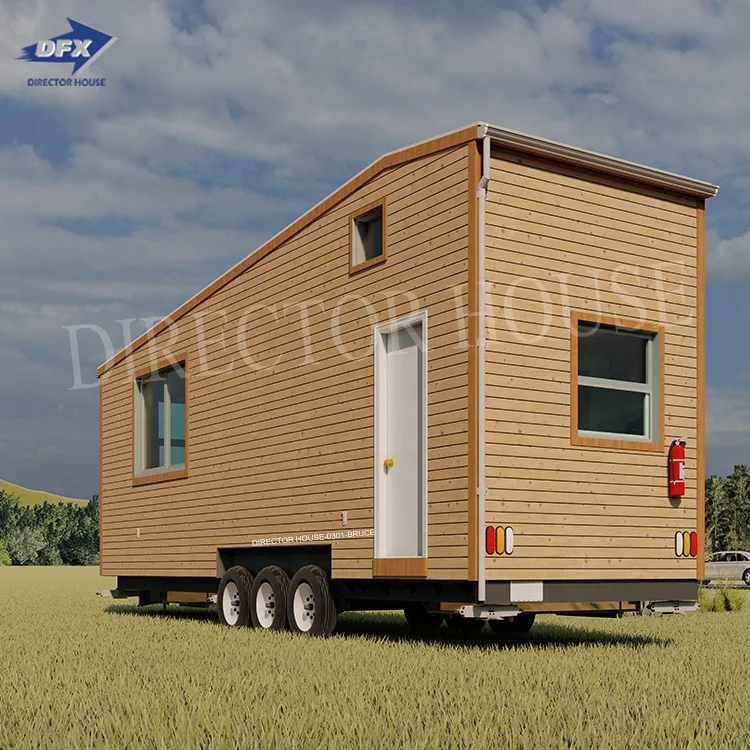 Modern prefab house on wheel tiny portable house modular home trailer