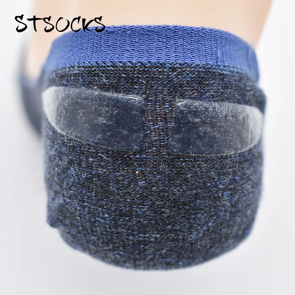 
In Stock Wholesale Manufactures Portable Breathable Customized Logo Business No Show Man Dress Socks 