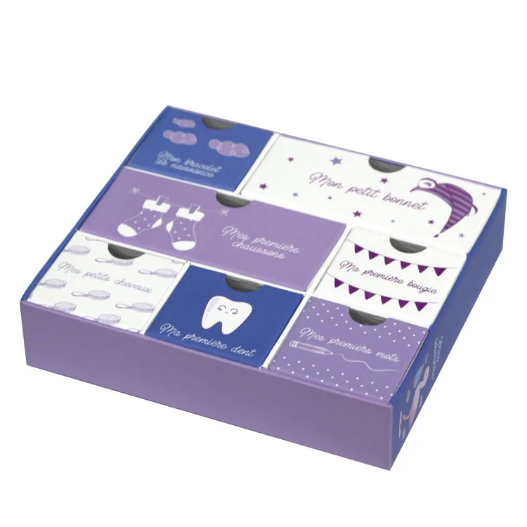 custom Eco-friendly countdown to Christmas advent calendar with drawers packaging box for candle